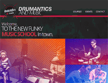 Tablet Screenshot of drumanticsmusic.com